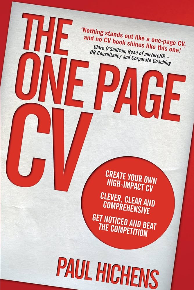 One Page CV Book